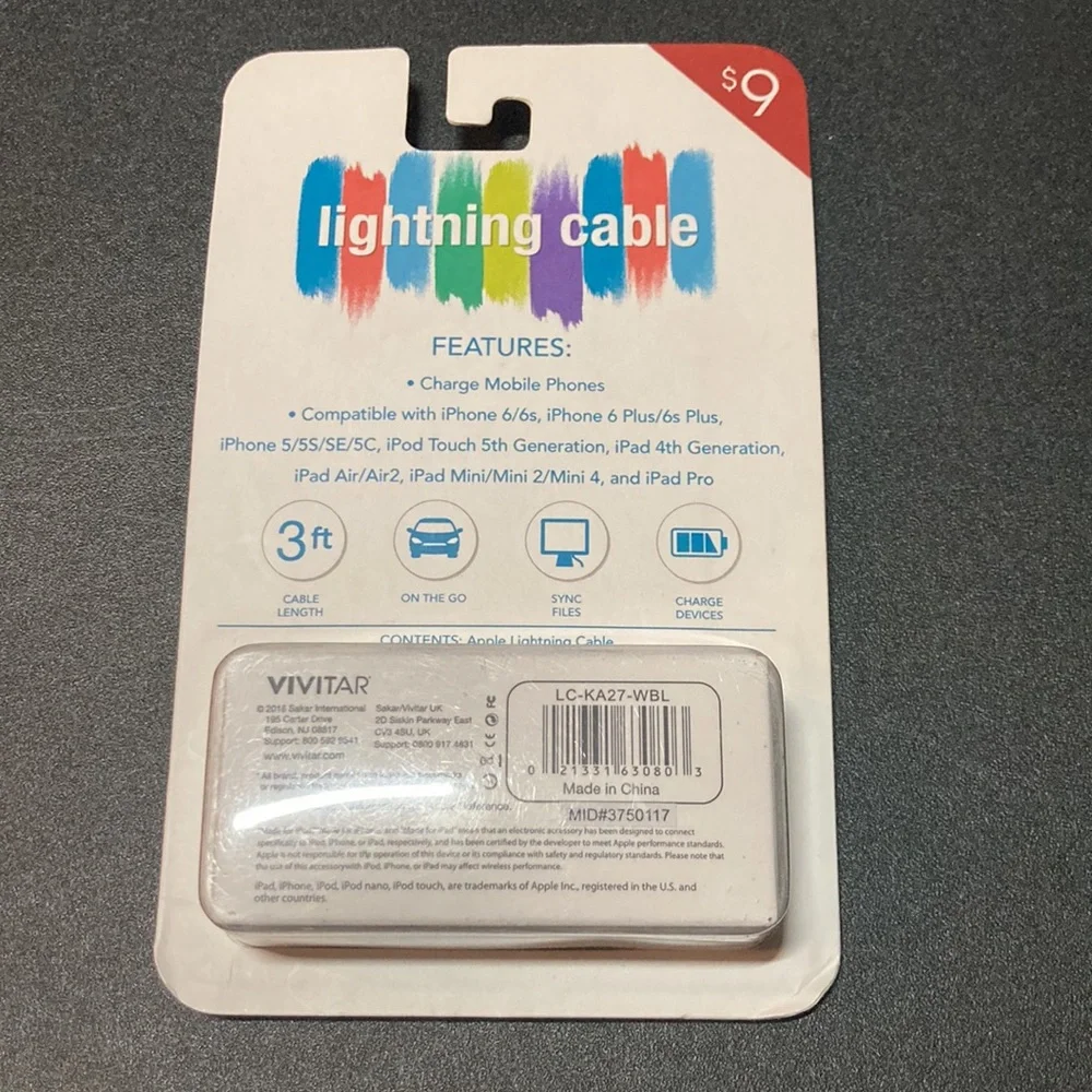 Vivitar lightning cable